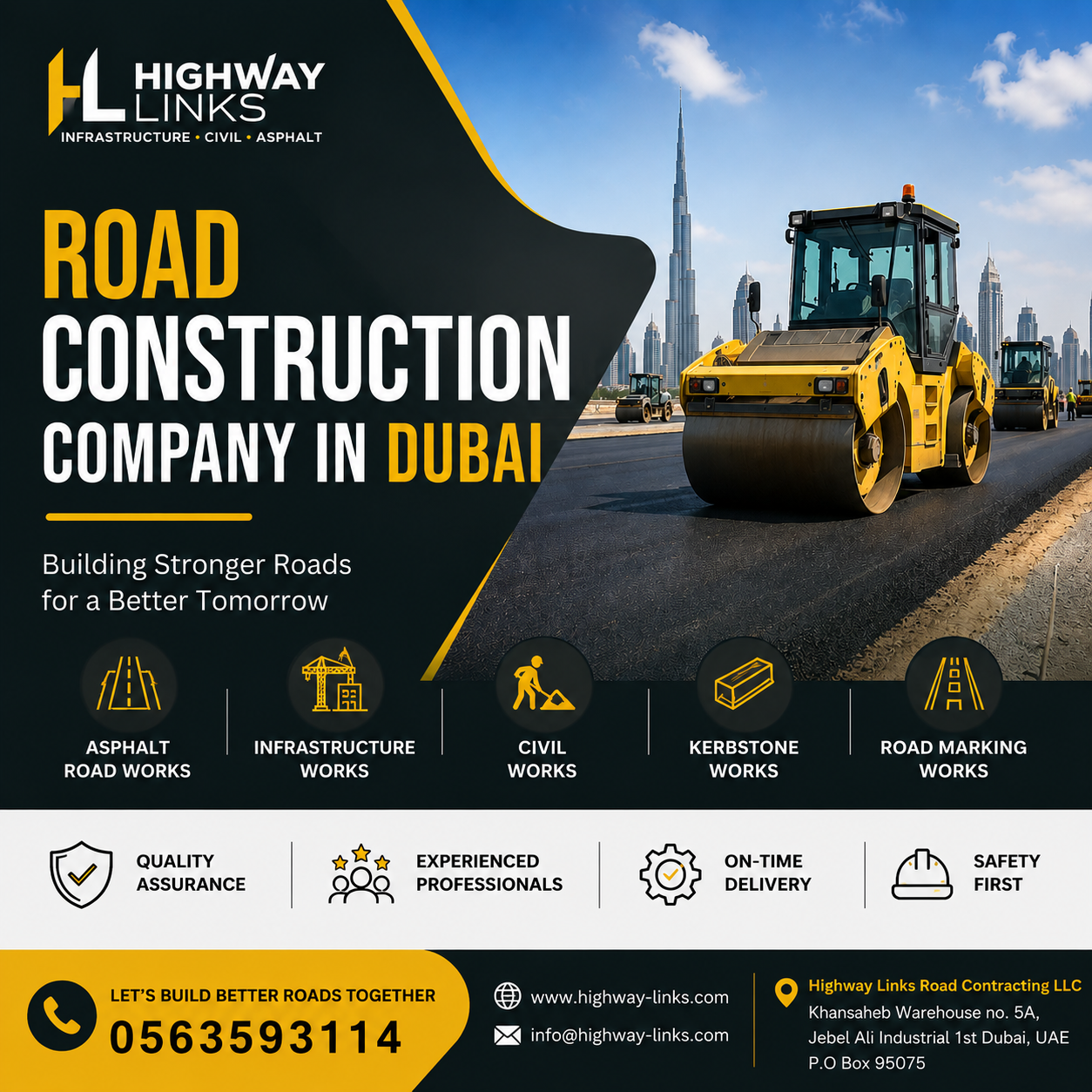 Road Construction Company in Dubai | Highway Links